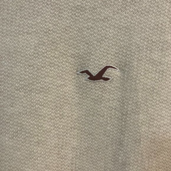 Hollister Beige Crewneck Sweatshirt Men’s Size L Classic Logo - Picture 3 of 7
